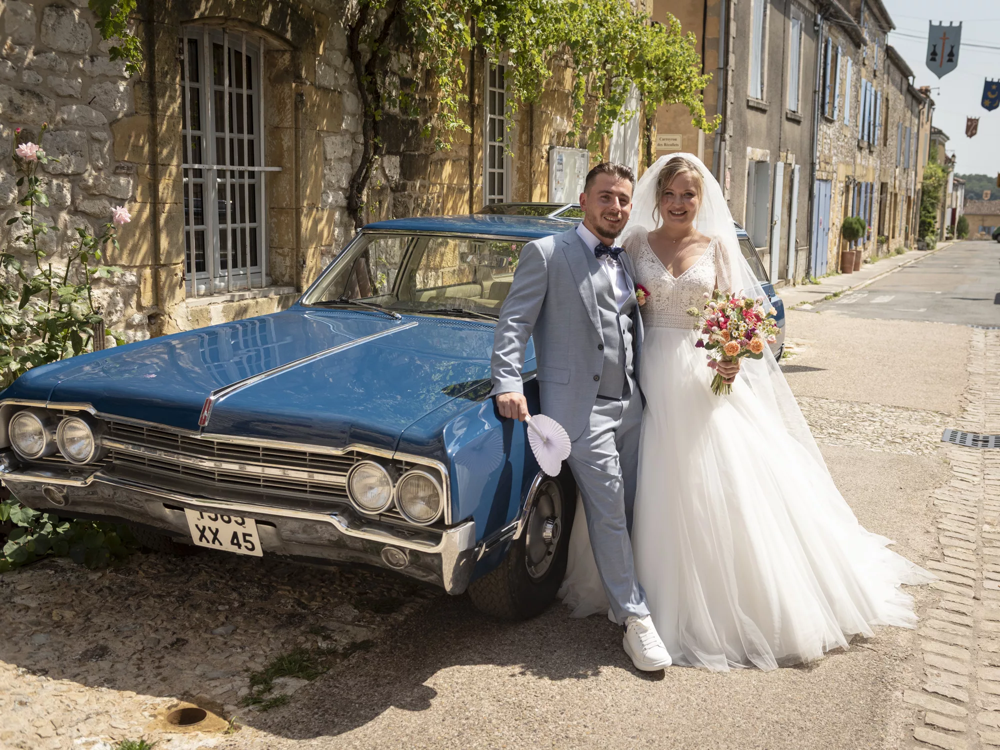 mariage Monpazier préparatifs / cérémonie / banquet