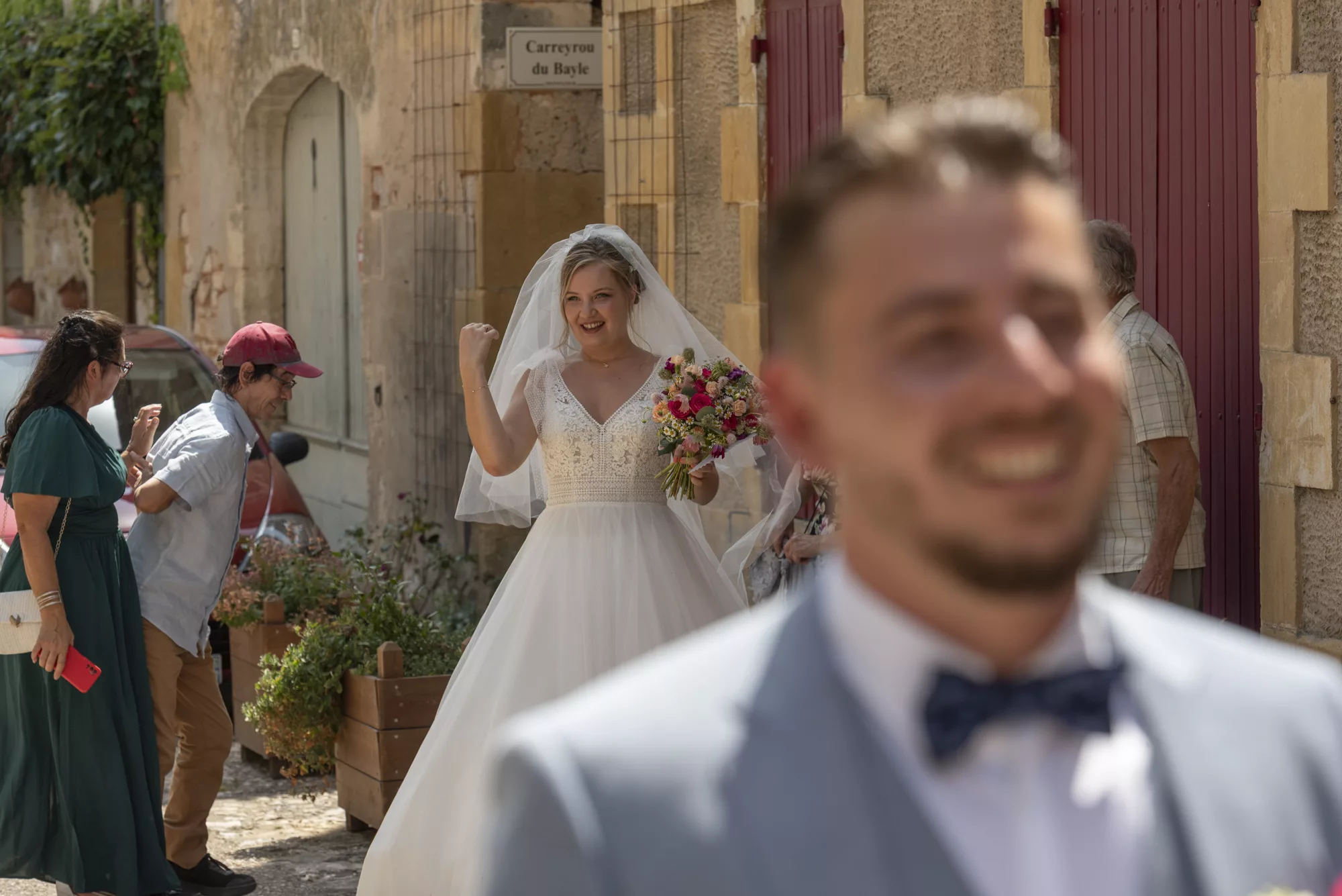mariage Monpazier préparatifs / cérémonie / banquet
