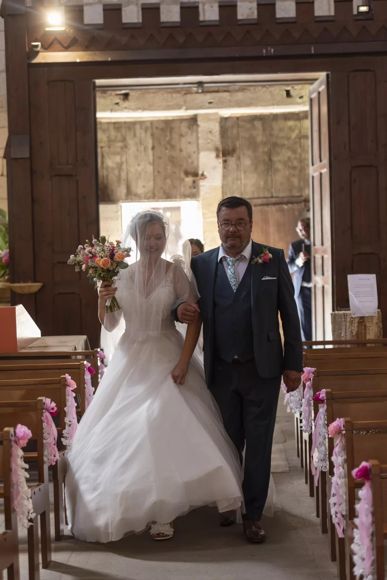 mariage Monpazier préparatifs / cérémonie / banquet