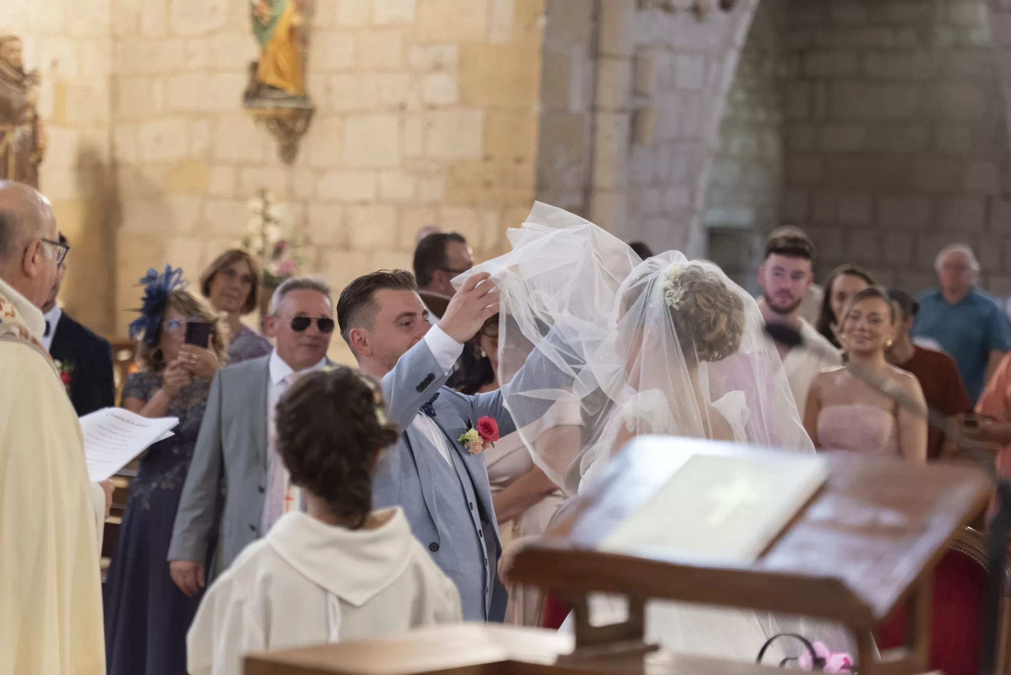 mariage Monpazier préparatifs / cérémonie / banquet