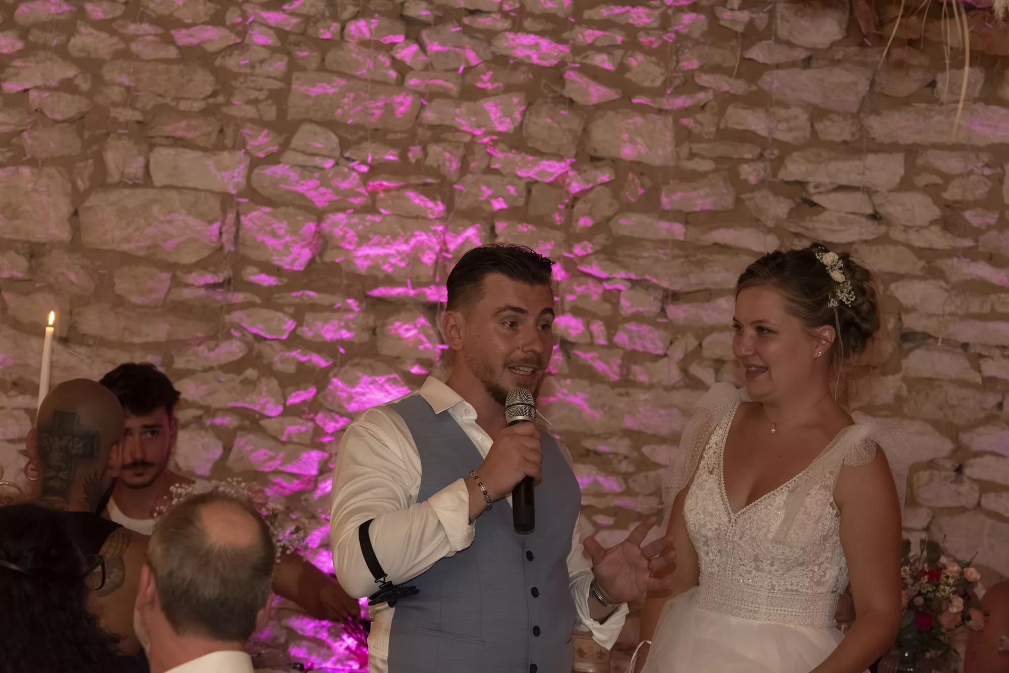 mariage Monpazier préparatifs / cérémonie / banquet